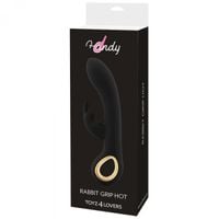 wibrator vibratore rabbit riscaldante handy rabbit grip hot black