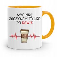 Dla Drwala Rębacza Kubek Żółty Prezent Na Urodziny Z Nadrukiem Ze Zdjęciem