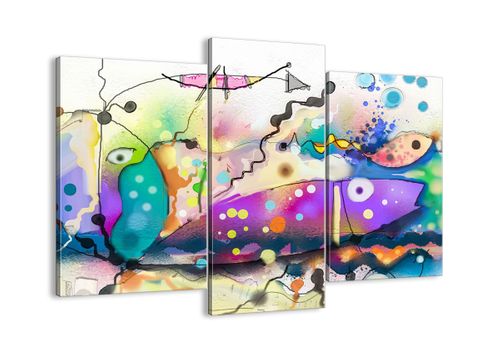 Obraz Na Płótnie - Ryby Pastele  - 130X100 Cm - Cb130X100-4096 na Arena.pl