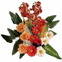 Stroik S2K9A kompozycja na grób cmentarz sztuczne kwiaty misa donica duża