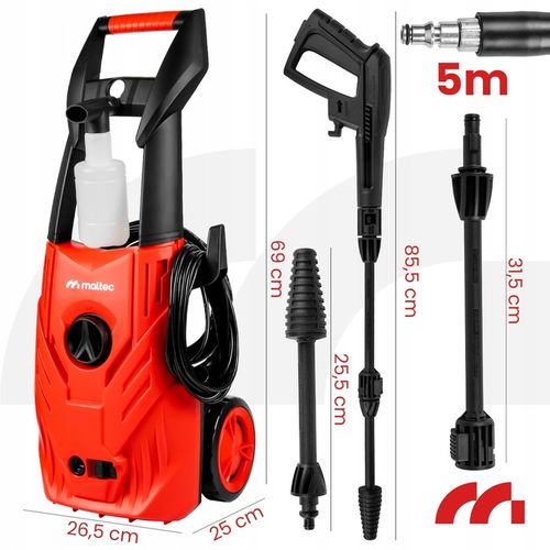 MYJKA CIŚNIENIOWA MalTec KOMPAKTOWA SAMOSSĄCA ALUMINIOWA POMPA MOCNA na Arena.pl