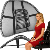 PODPARCIE LĘDŹWIOWE NA FOTEL PODKŁADKA PODPÓRKA KOREKCYJNA NA PLECY MASAŻER