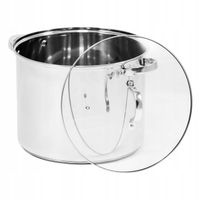 GARNEK NIERDZEWNY 12L ZE STALI NIERDZEWNEJ DUŻY INDUKCJA TRADYCYJNY 28 CM