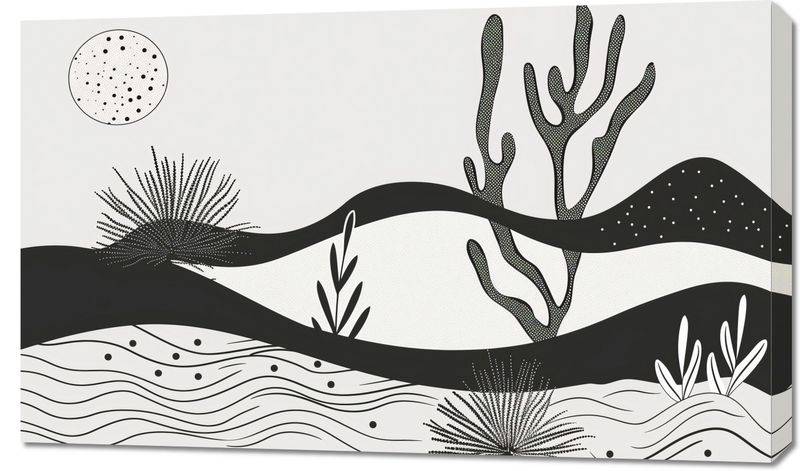 Obraz 100x60cm Ogród przy Nocy zdjęcie 1