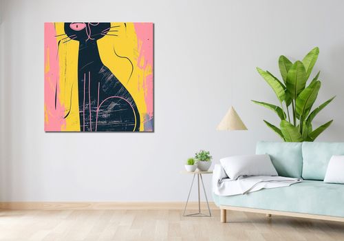 Obraz 100x100cm Kontrastowa Kotka na Arena.pl