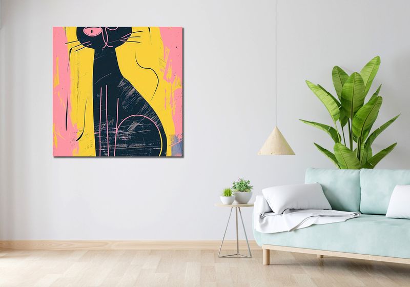 Obraz 100x100cm Kontrastowa Kotka zdjęcie 2