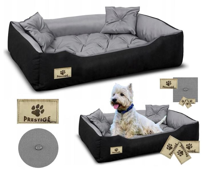 Legowisko dla psa kojec PRESTIGE 145x115 cm wodoodporne szare Indygosklep zdjęcie 1