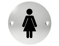 PRZYKRĘCANE OZNACZENIE NA DRZWI TOALETA DAMSKA