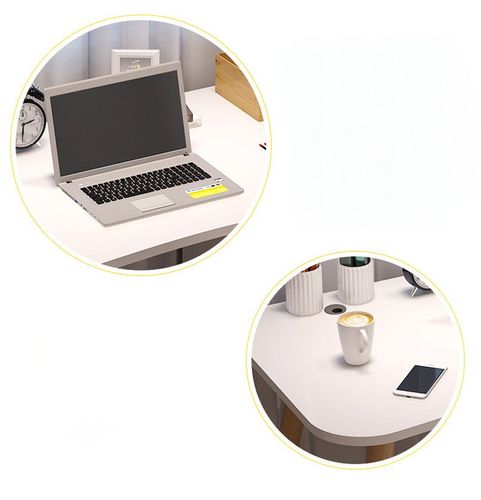 NOWOCZESNE STYLOWE BIURKO DO DOMU I BIURA Z SZUFLADAMI I PÓŁKAMI BIAŁE na Arena.pl