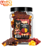 Suszona wolowina dla psa z mango 400g Przysmaki dla psa Duo UNIQ PETS