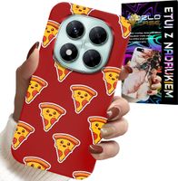 ETUI DO XIAOMI NOTE 14 PRO 5G - WZÓR Z WESOŁĄ PIZZĄ NA CZERWONYM TLE