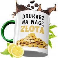 Kubek Zielony Dla Drukarza Na Urodziny Prezent Z Nadrukiem Ze Zdjęciem