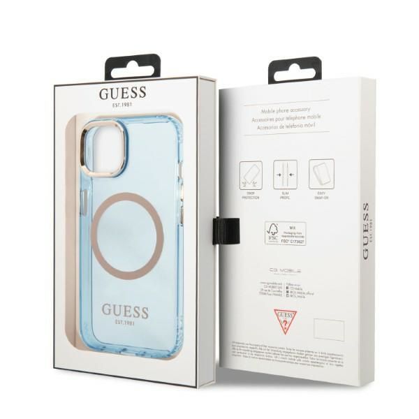 Etui Guess do iPhone 15, iPhone 14, iPhone 13, Niebieski, MagSafe zdjęcie 8