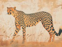 Plakat 20x15cm Gepard w Ruchu