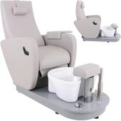 fotel elektryczny do pedicure z podnóżkiem i brodzikiem havana - szary