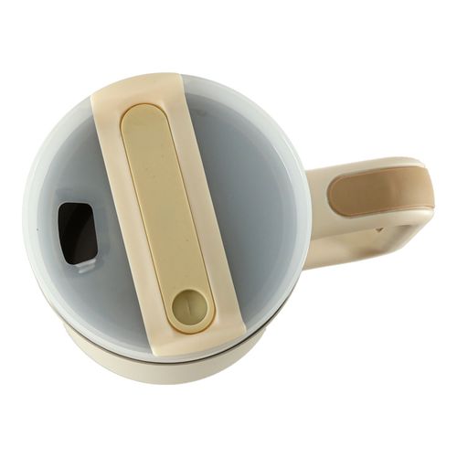 Duży Kubek Termiczny ze Słomką na Kawę Herbatę Wodę Termos 1200 ml Beżowy na Arena.pl