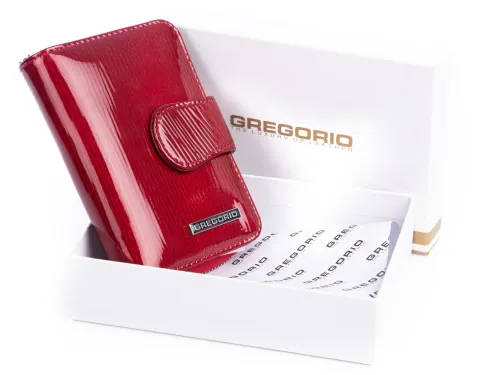 portfel damski  czerwony lakierowany  gregorio na Arena.pl