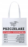 Dla Pszczelarza Na Prezent Torba Eco Biała Shopper Z Nadrukiem Ze Zdjęciem