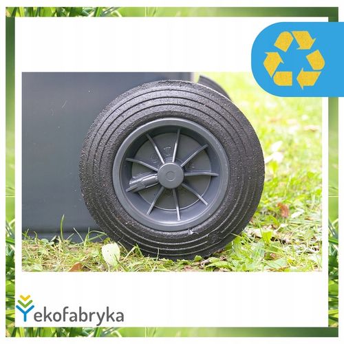 Pojemnik na śmieci 240l odpad ZMIESZANE Kosz WEBER Najwyższa Jakość CZARNY na Arena.pl