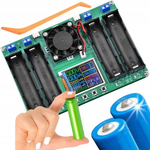 TESTER POJEMNOŚCI OGNIW AKUMULATORÓW 18650 z USB-C MIERNIK 4k na Arena.pl