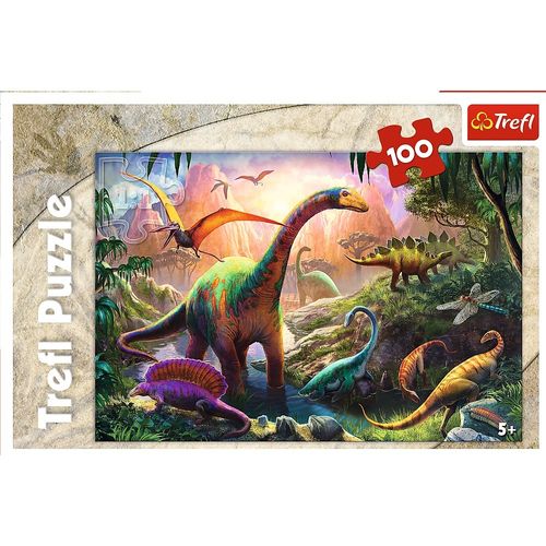 Puzzle 100 Elementów, Świat Dinozaurów na Arena.pl
