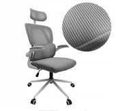 Fotel biurowy ergonomiczny obrotowy regulowany szary