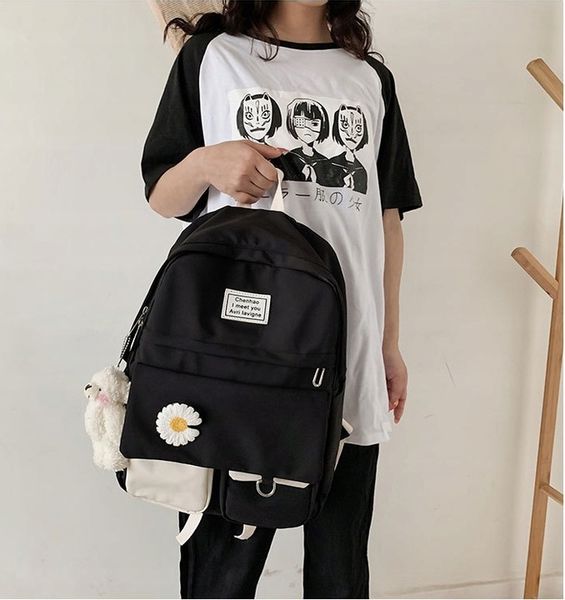 PLECAK SZKOLNY DLA NASTOLATKI KOLORY DUŻY A4 MODNY TORNISTER MŁODZIEŻOWY zdjęcie 6