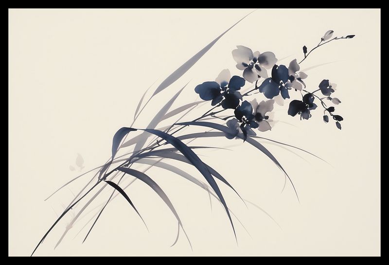 Plakat 45x30cm Orchidea w Sepii zdjęcie 2