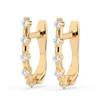 kolczyki z żółtego srebra 925 z diamentem (brylantem) 0,2 ct lab
