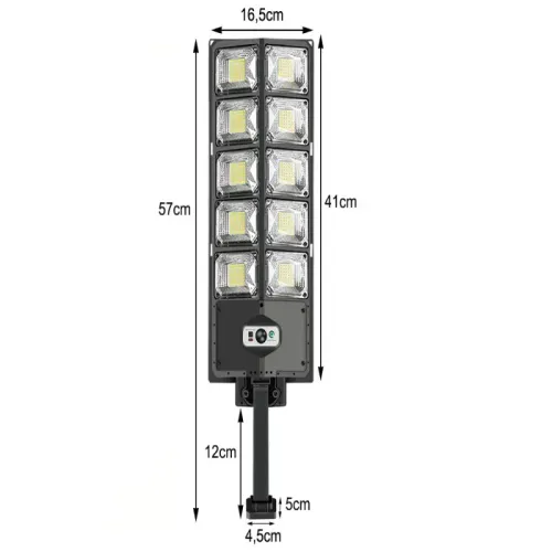 Lampa solarna led czujnik ruchu zmierzchu pilot latarnia nocna uliczna na Arena.pl