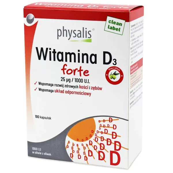 Witamina D3 Forte 100 KapsuŁek - Physalis zdjęcie 1