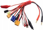 Ładowarka RC z wtyczkami bananowymi 10 w 1, Adapter kablowy Lipo XT90 XT60…