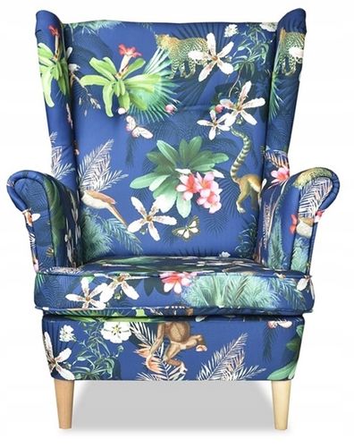 Fotel uszak ARI PRINT skandynawski  garden zoo wzór dzieci na Arena.pl