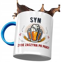 Kubek Błękitny Dla Syna Na Dzień Dziecka Prezent Z Nadrukiem Ze Zdjęciem