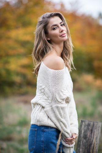 Sweter F838 Ecru S/M na Arena.pl