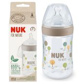 NUK FOR NATURE Butelka antykolkowa ze wskaźnikiem ciepła 260ml smoczek śr