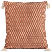 Poszewka dekoracyjna z pomponami MOROCCO 60X60 ceglana