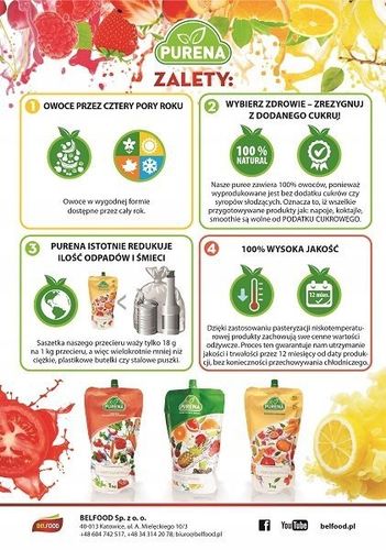 Przecier Puree Mango  100% 1kg na Arena.pl