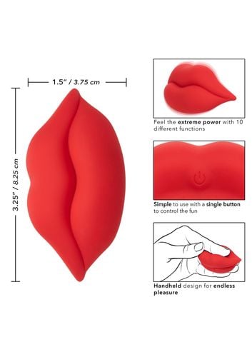 wibrator mini muah calexotics czerwony silikonowy 8.3 cm na Arena.pl