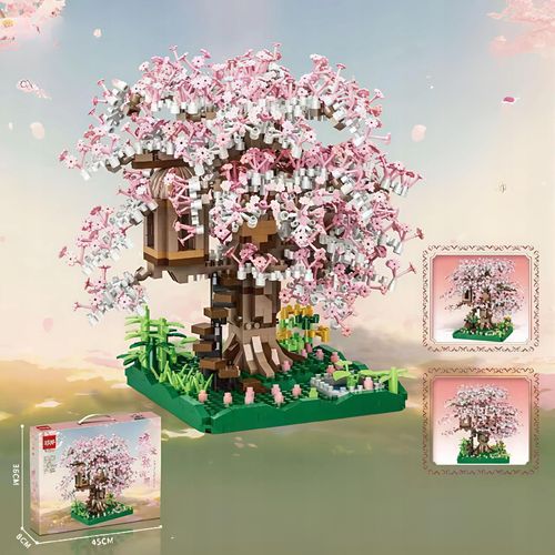 Klocki MINI bonsai drzewko wiśniowe 2000 elementów dla dzieci różowe domek na Arena.pl