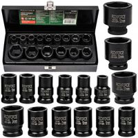 ZESTAW NASADKI UDAROWE NASADOWE DO KLUCZ PNEUMATYCZNY 1/2'' 10-32MM