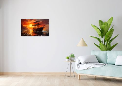 Obraz 70x40cm Ogień na Wodzie na Arena.pl