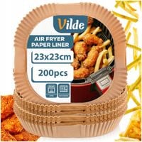 200x Wkład AIR FRYER frytkownicy beztłuszczowej papierowy do pieczenia 23cm