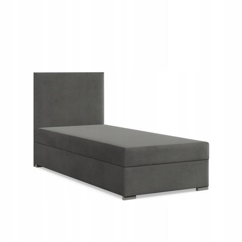 Łóżko Kontynentalne ZONZA JEDNOOSOBOWE VELVET Pojedyncze CIEMNY SZARY na Arena.pl