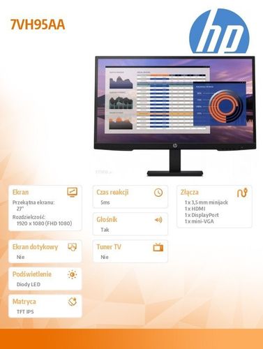 Monitor P27h G4 FHD Height Adjust 7VH95AA na Arena.pl