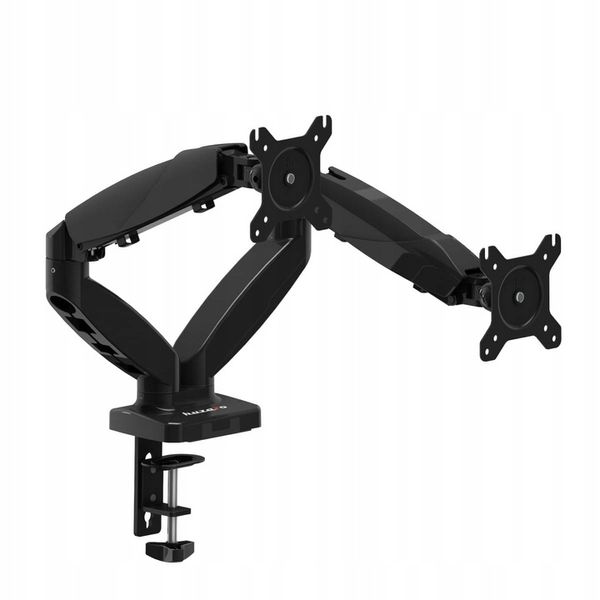 UCHWYT na 2 MONITORY TV LED LCD Biurkowy OBROTOWY 360° uniwersalny 15"- 27" zdjęcie 12