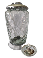 Znicz szklany duży OSAKA Srebrny