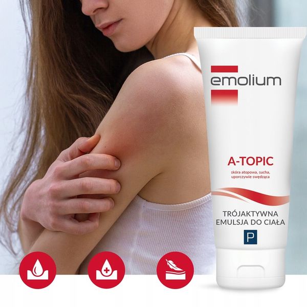 EMOLIUM A-TOPIC Trójaktywna Emulsja Do Ciała 200ML zdjęcie 4