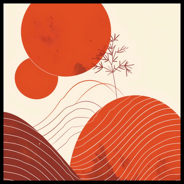 Plakat 50x50cm Ciepło Czerwieni zdjęcie 2