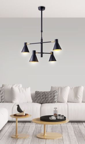 Less zwis 4x40W E14 czarny matowy na Arena.pl